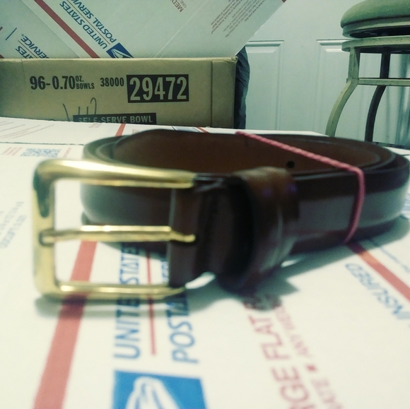 🐴COLE HAAN LEATHER&BRASS BELT🏠🏣 - Picture 1 of 4